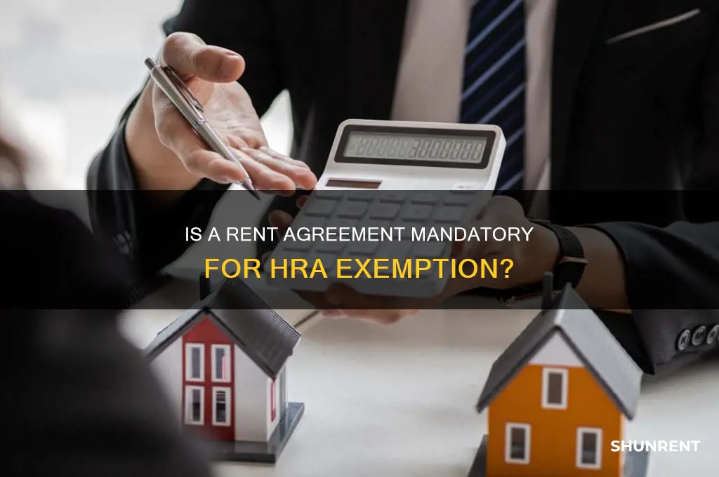 is rent agreement is mandatory for hra exemption