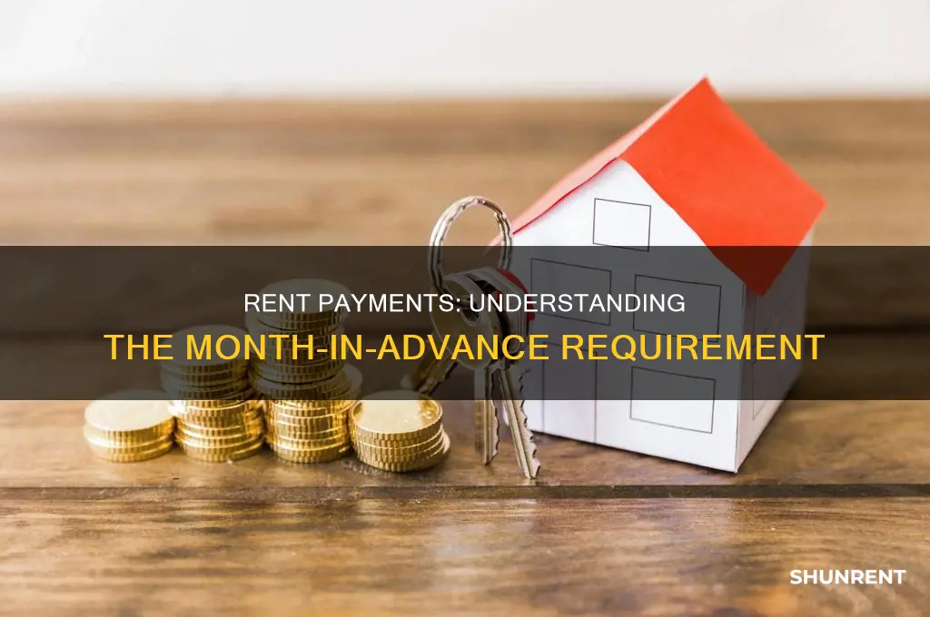 is rent always paid a month in advance