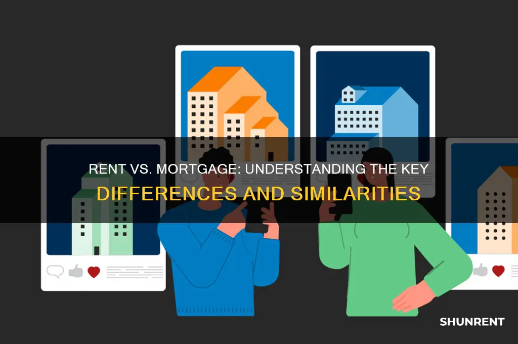 is rent and morgage the same thing