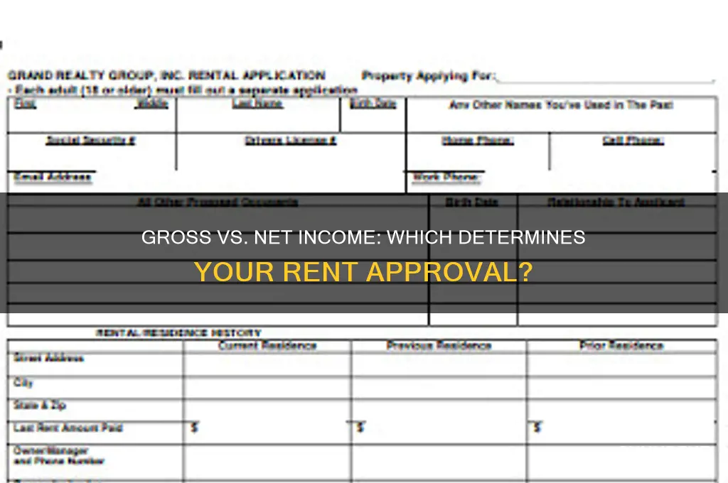 is rent approval based on gross or net income