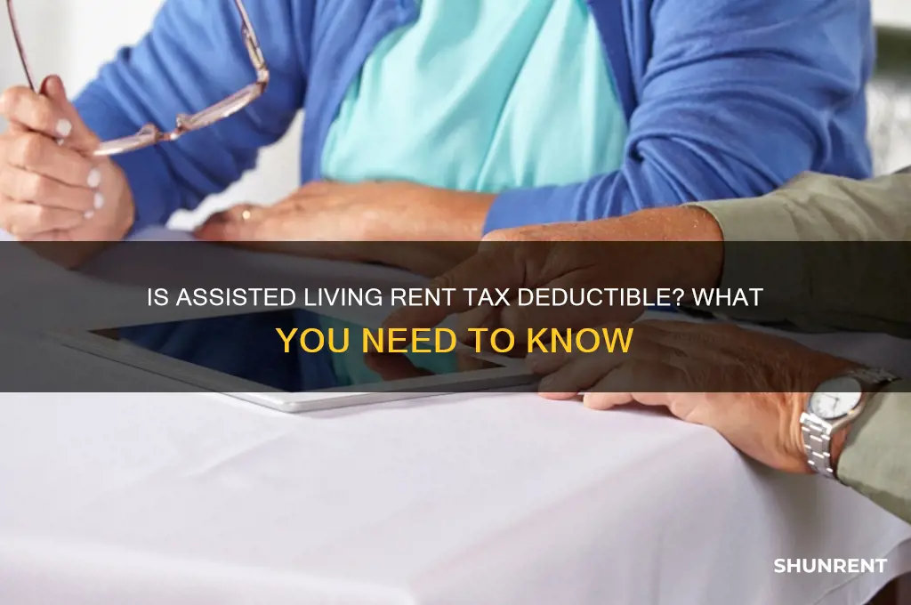 is rent at assisted living tax deductible