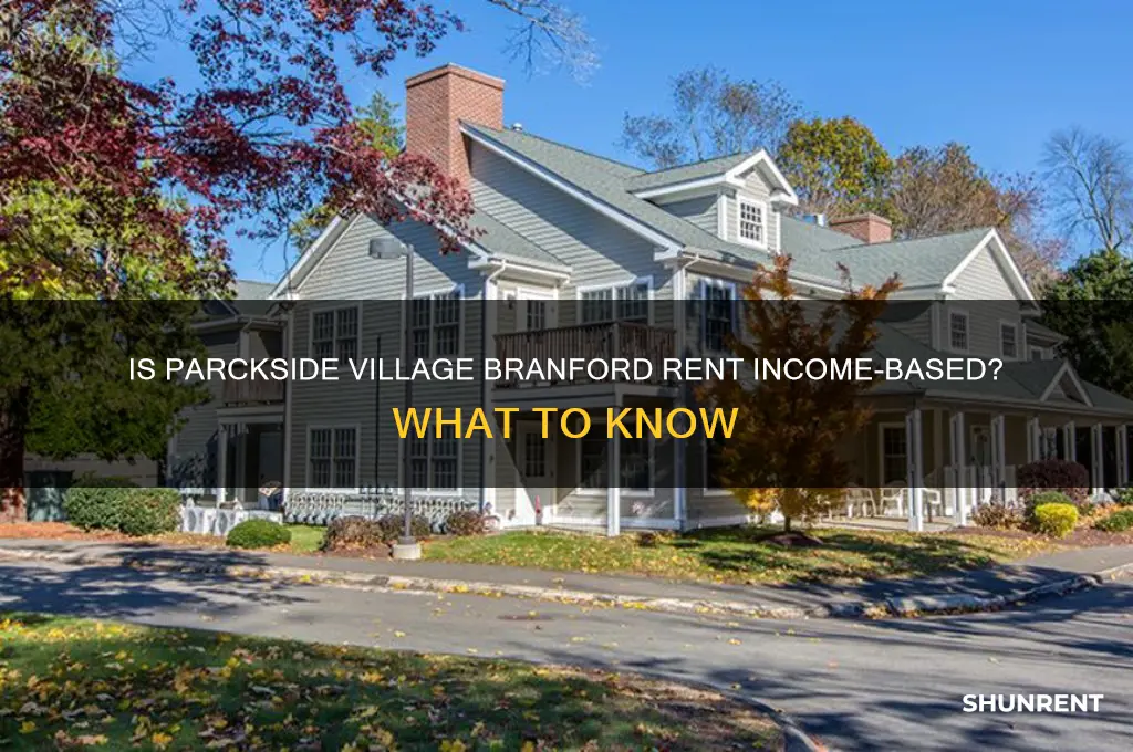 is rent at parkside village in branford based on income