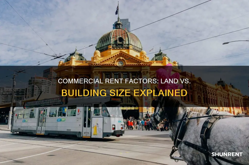 is rent based on land size or building size commercial