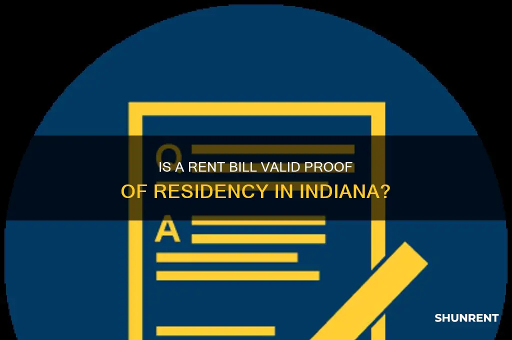 is rent bill acceptable proof of residency indiana