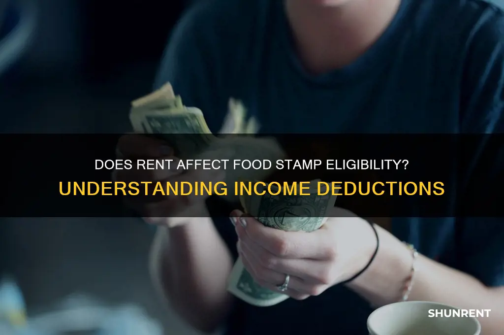 is rent deducted from income for food stamps