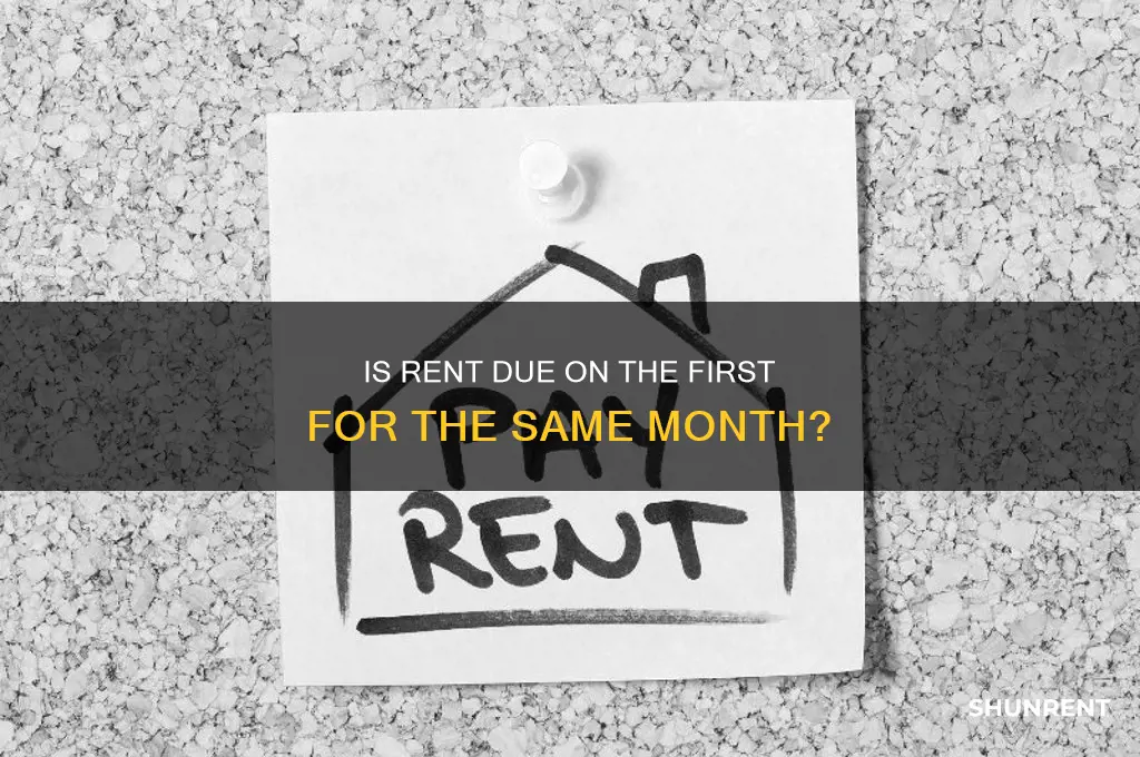 is rent due on the first forthat same month