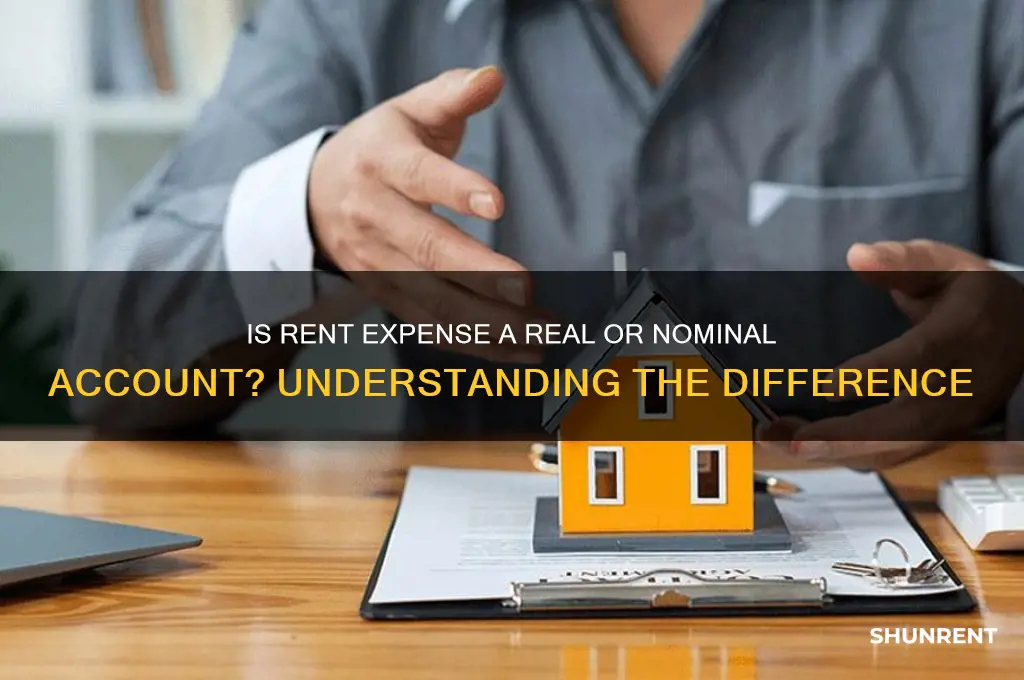 is rent expense a real or nominal account