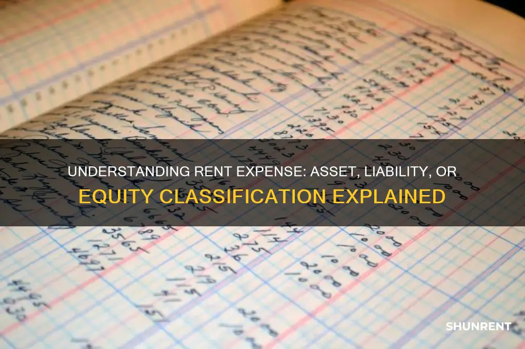 is rent exspense a asset liability or equity
