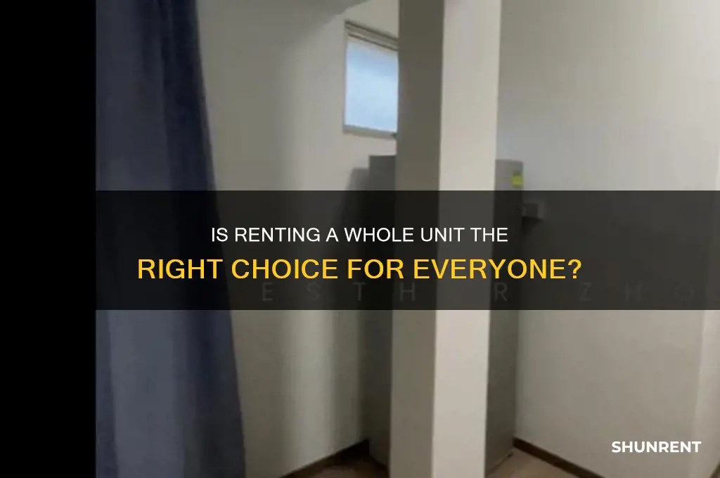 is rent for a whole unit for everyone or