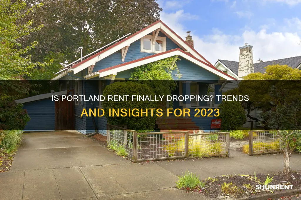 is rent going down in portland oregon