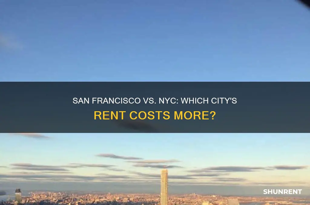 is rent in san francisco or nyc more expensive