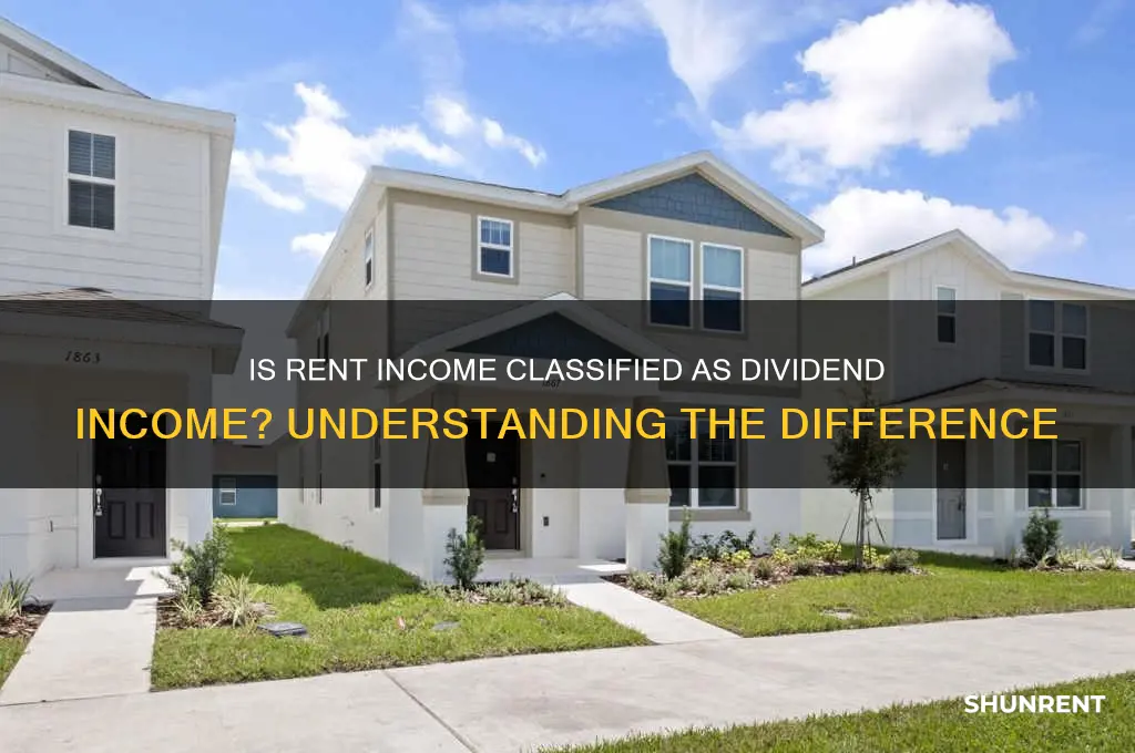 is rent income a dividend income or not