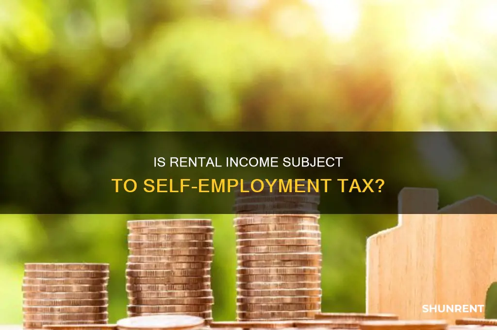 is rent income ever included in self employment income tax