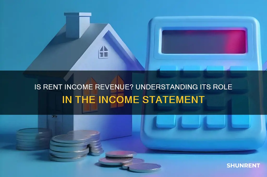 is rent income revenue in income statement