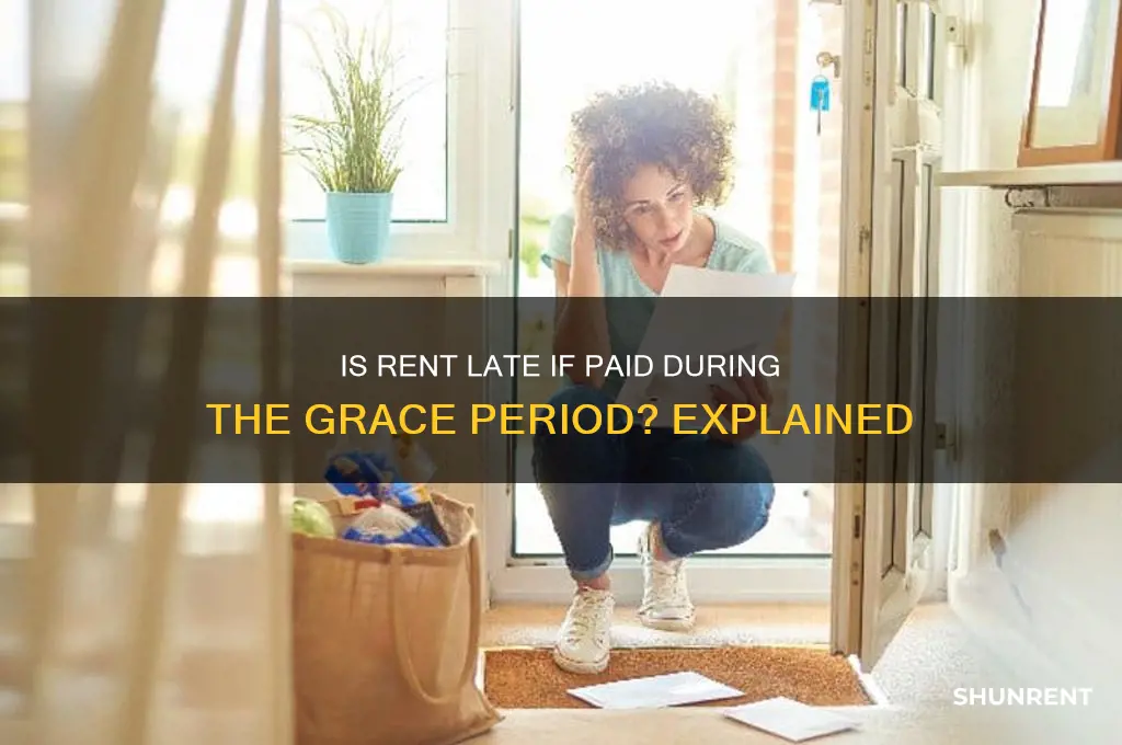 is rent late if paid during the grace period