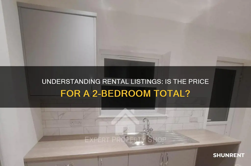 is rent listed for 2 bed total
