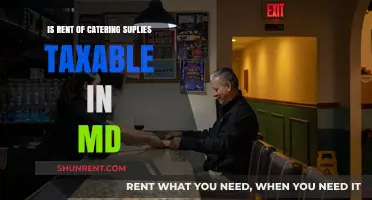 Is Renting Catering Supplies in Maryland Subject to Sales Tax?