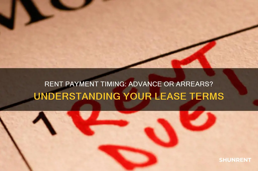 is rent paid in advance or arrears