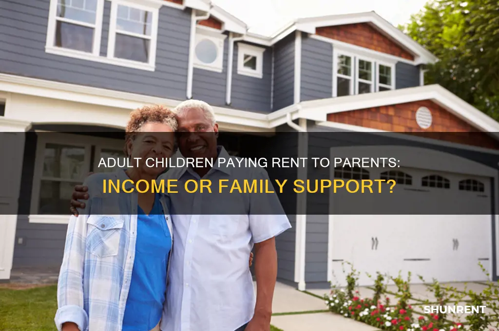is rent paid to parents by adult child income