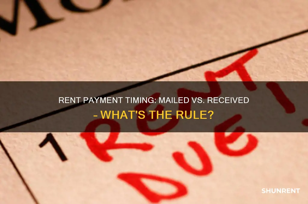 is rent paid when mailed or received