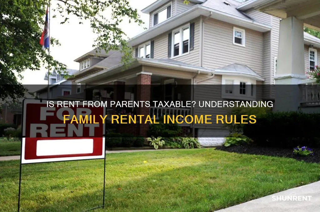 is rent received from parents taxable income