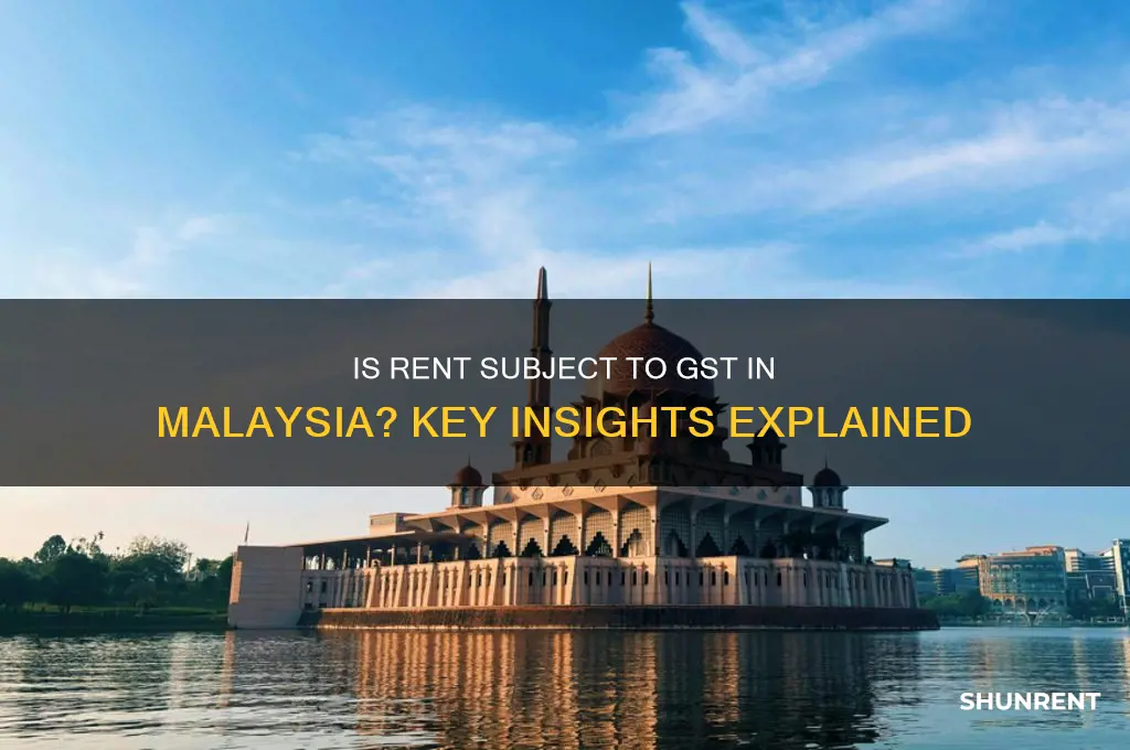 is rent subject to gst in malaysia