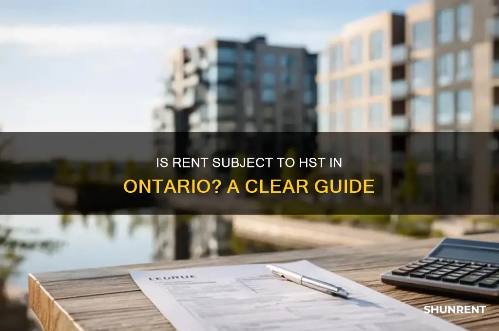 is rent subject to hst in ontario