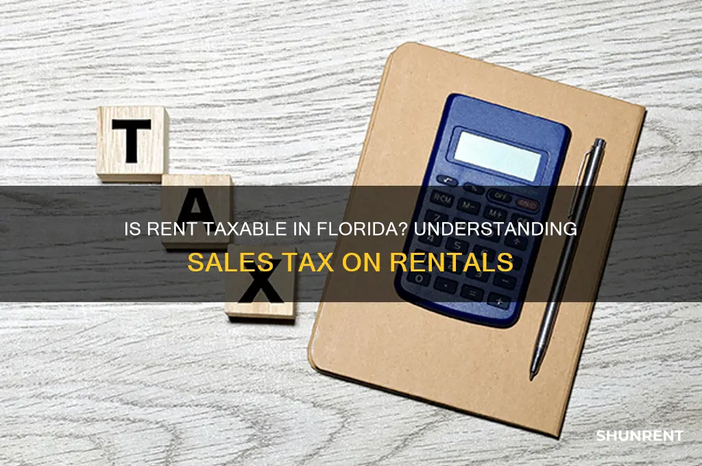 is rent subject to sales tax in florida