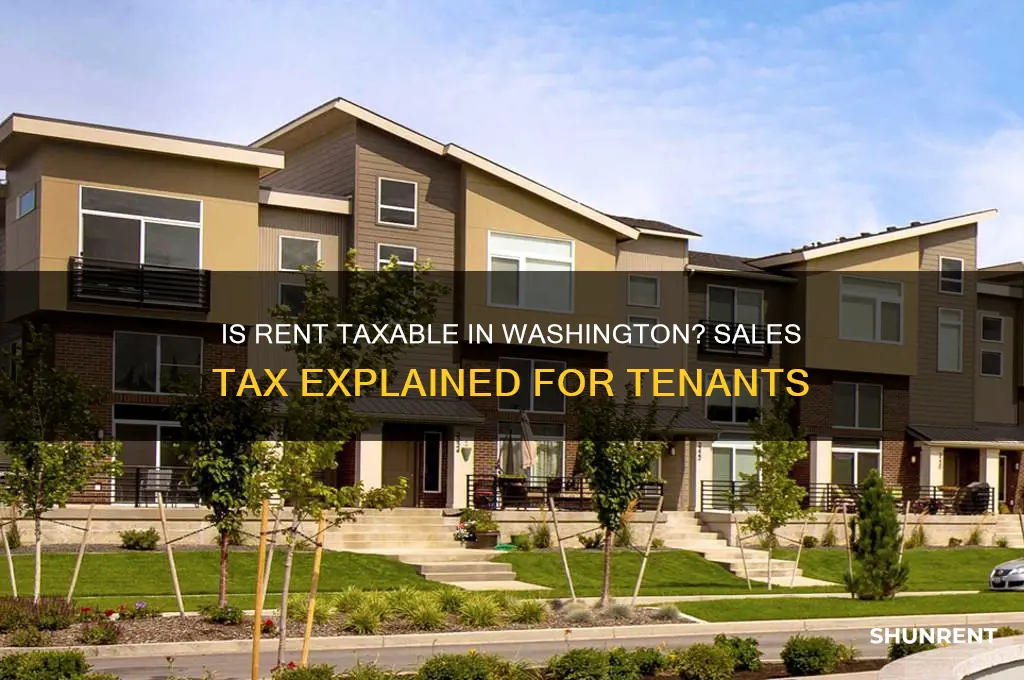 is rent subject to sales tax in washington