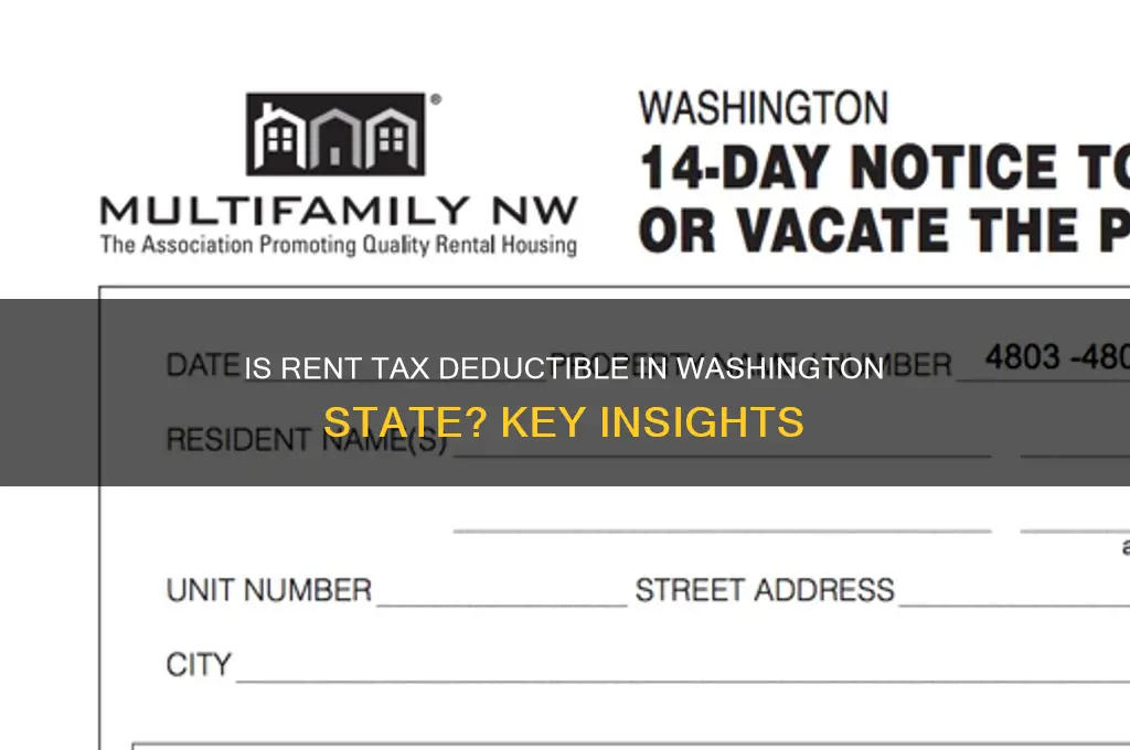 is rent tax deductible in washington state