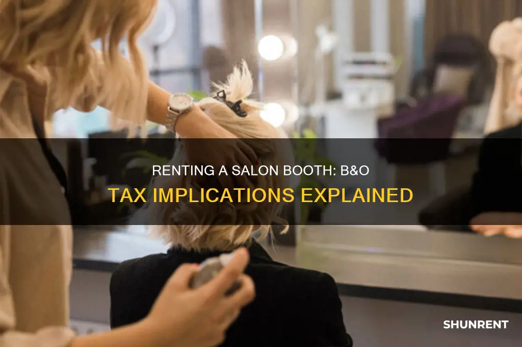 is renting a salon booth subject to b&o