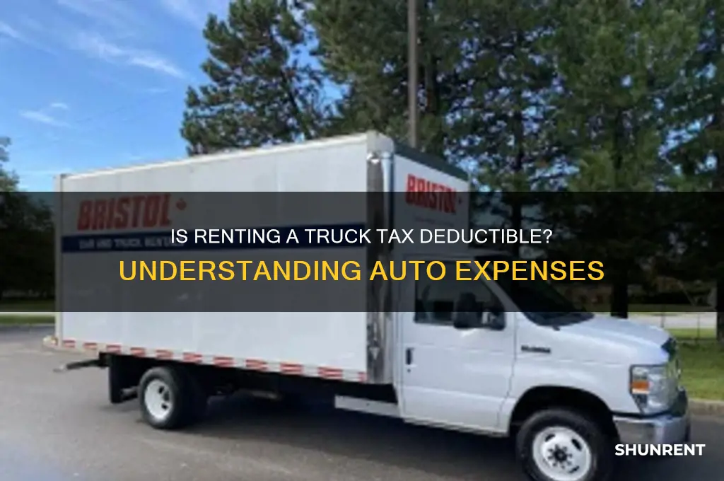 is renting a truck an auto expense