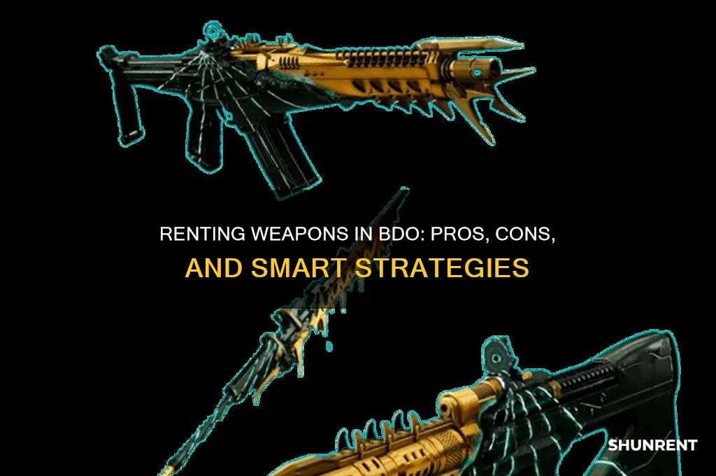is renting a weapon a good idea in bdo
