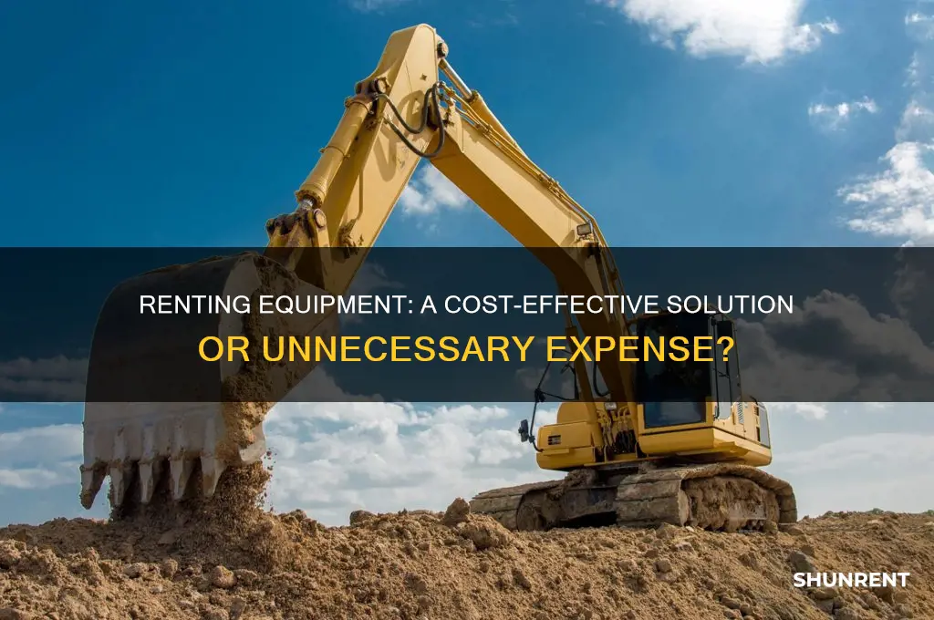 is renting equipment a good or service