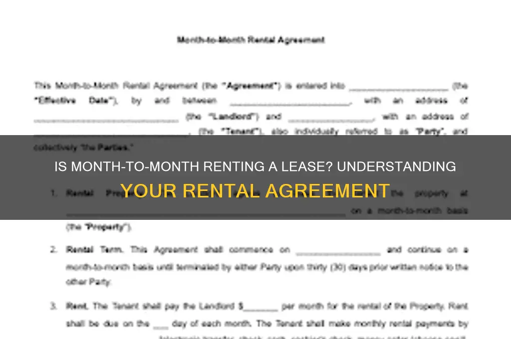 is renting month to month considered a lease