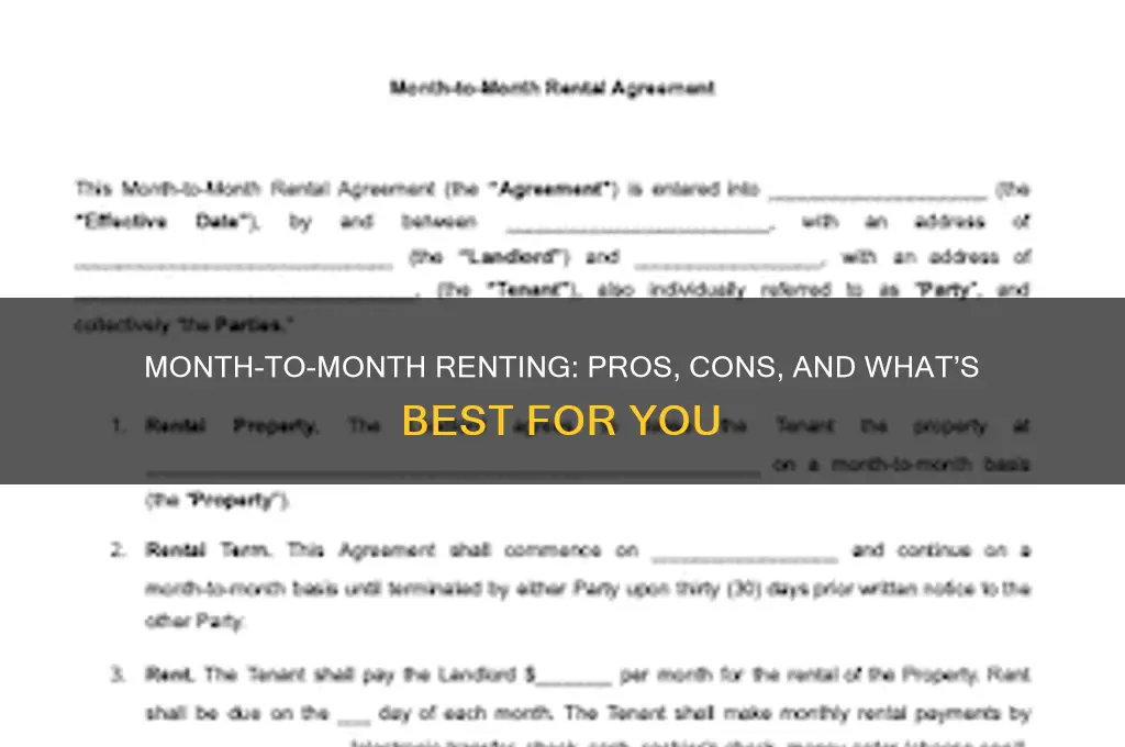 is renting month to month good or bad