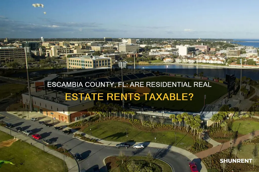 is residential real estate rent taxable escambia county fl
