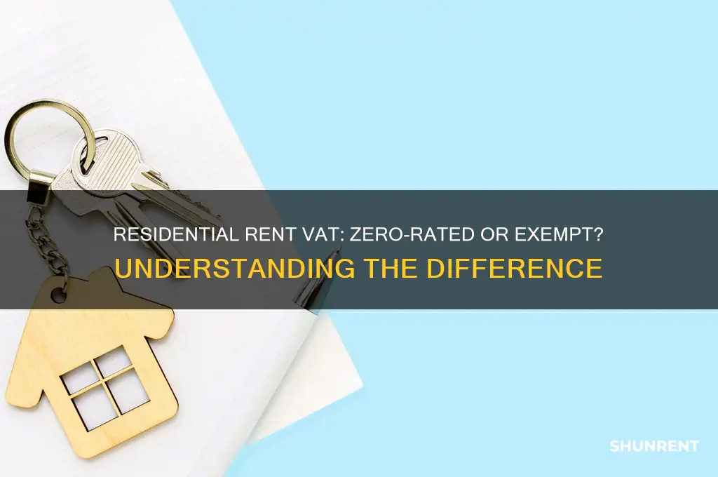 is residential rent zero rated or exempt