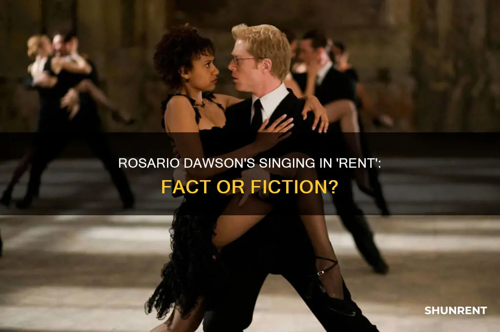 is rosario dawson really singing in rent