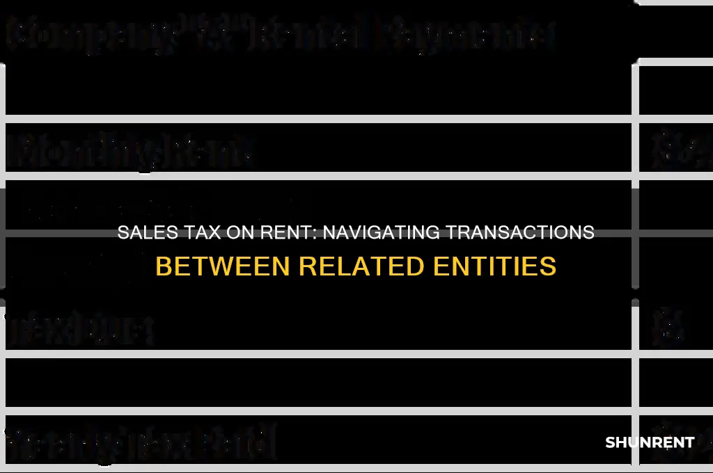 is sales tax due on rent between related entities
