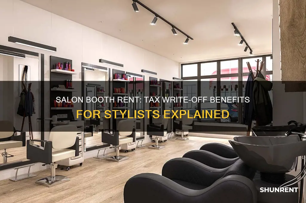 is salon booth rent a tax write off