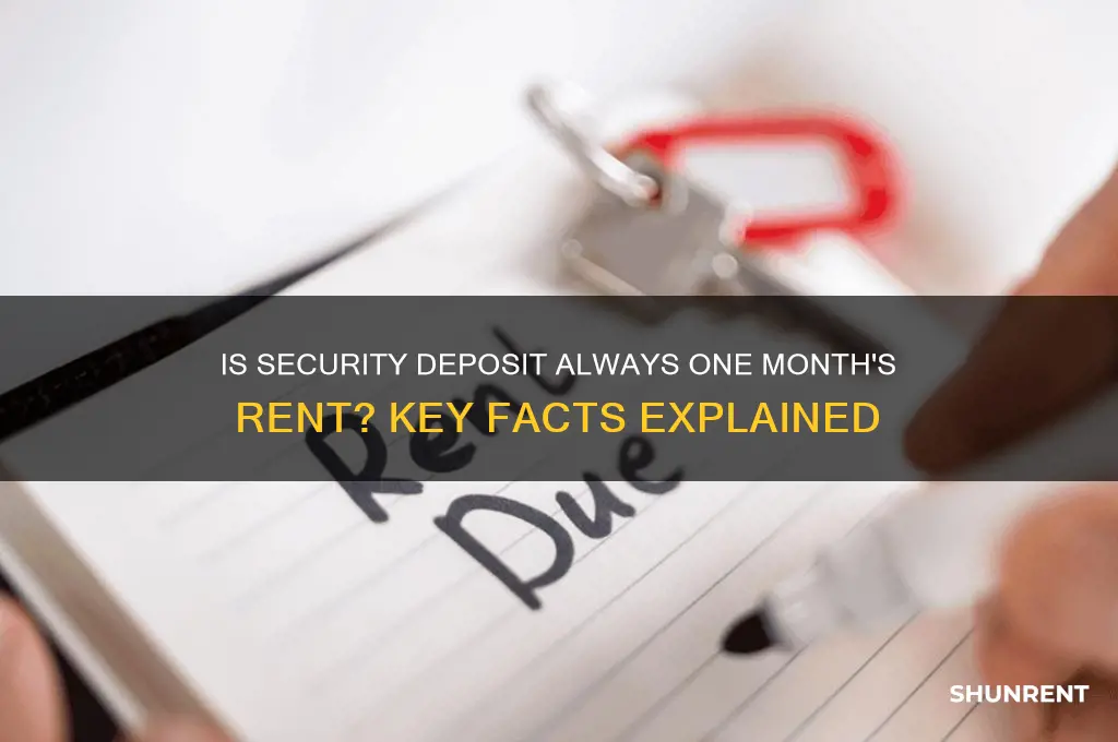 is security deposit one month