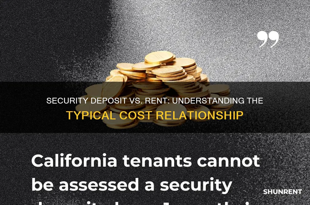 is security deposit typically the same price as rent
