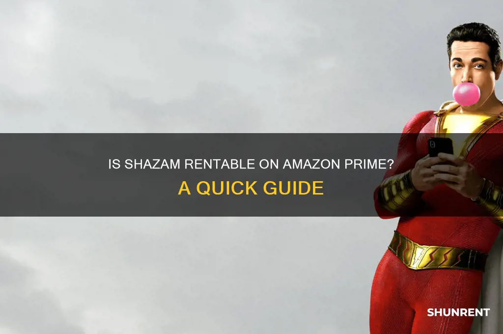 is shazam available to rent on amazon prime