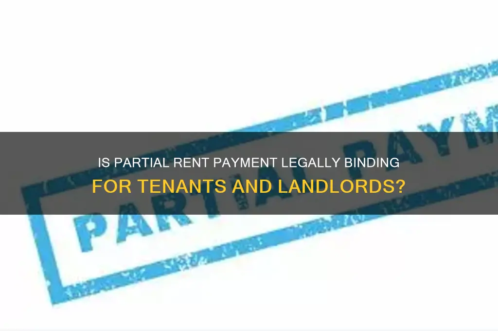 is short payment of rent by a tenant valid