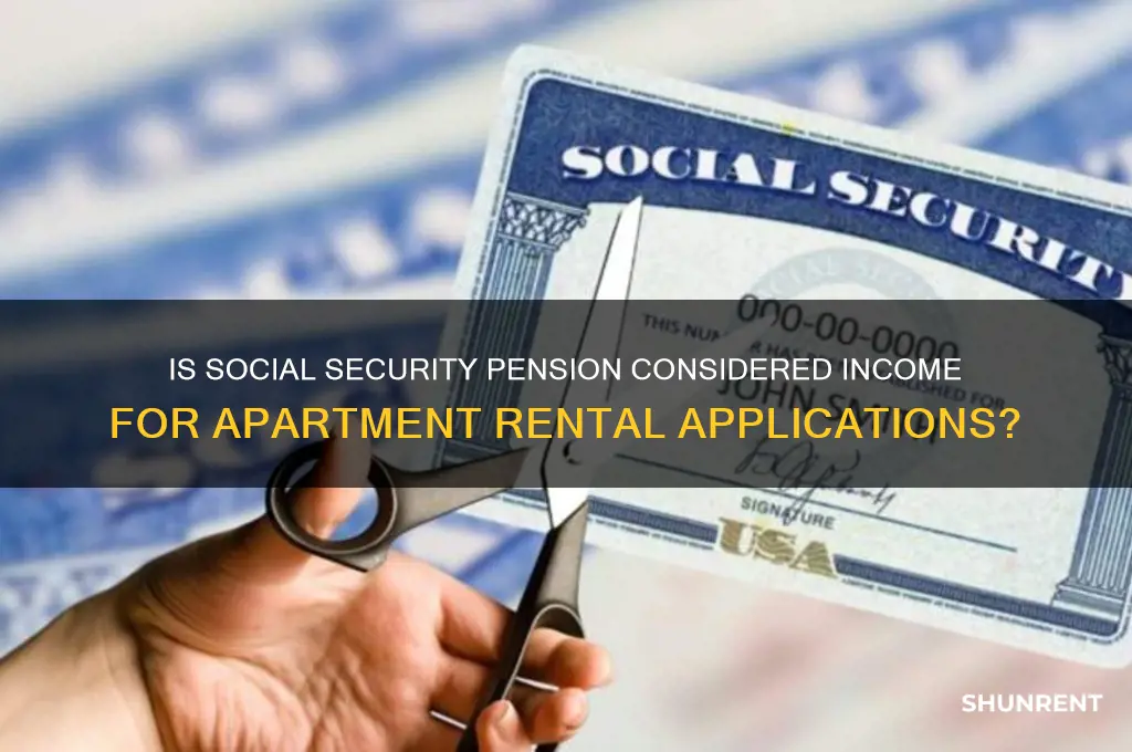 is slusal pension considered income for apattment rent application