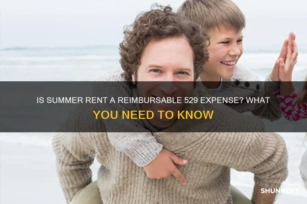 is summer rent a reimbursable 529 expense