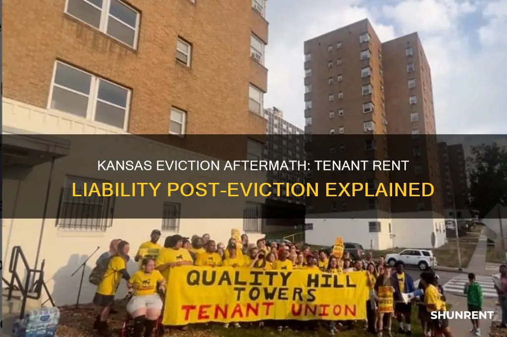 is tenat liable for rent after being evicted in kansas
