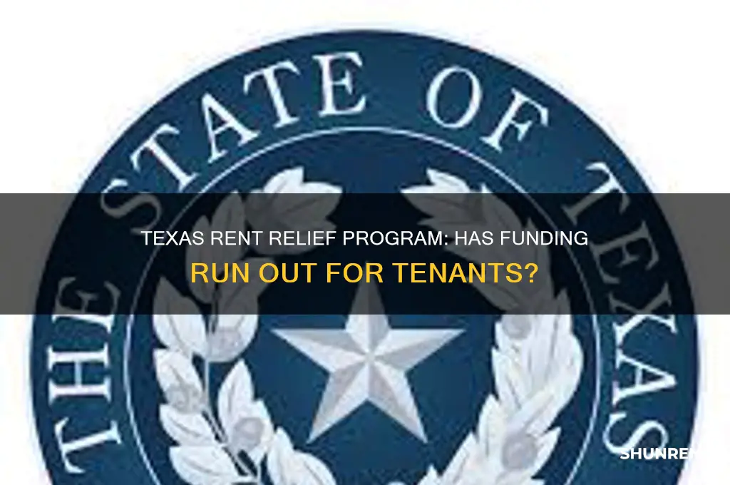 is texas rent relief out of funds