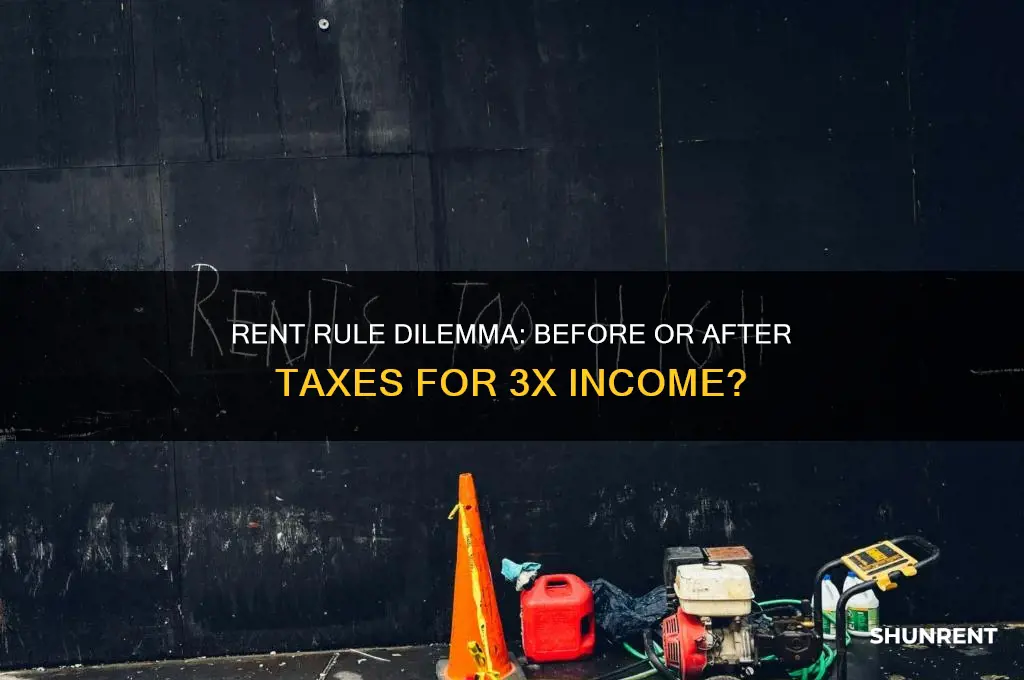 is the 3x rent rule before or after taxes